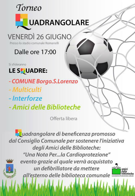 “Un goal per…” A Borgo in campo per la cardioprotezione