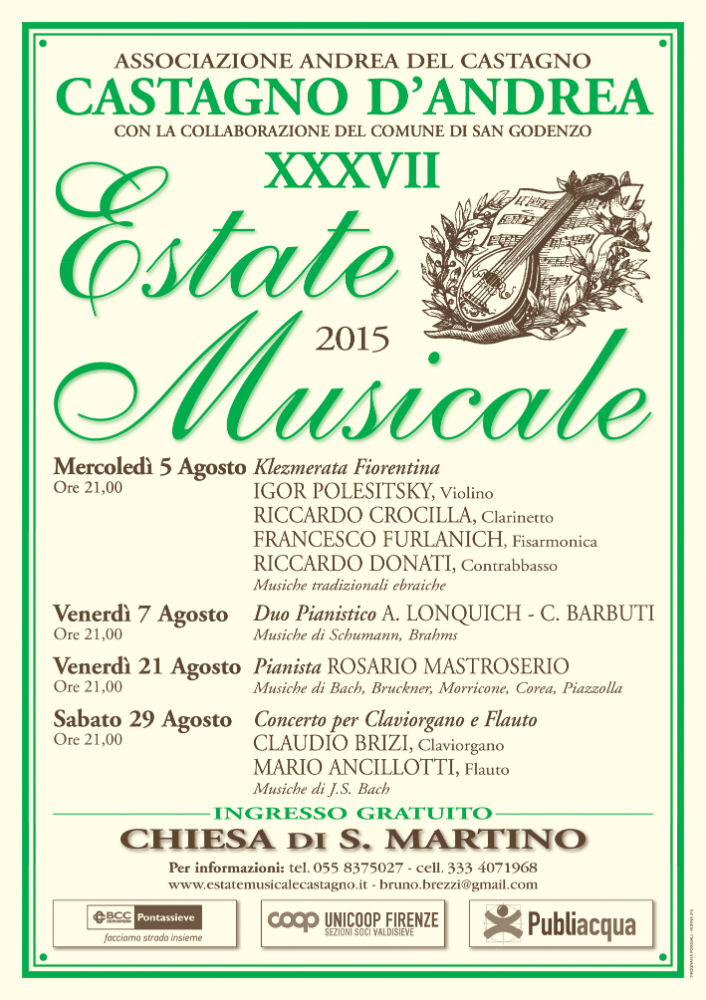 Torna l'Estate Musicale a Castagno. Il programma e le date