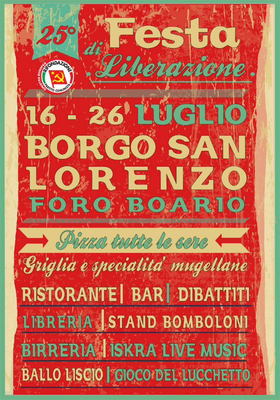 Borgo. 25° festa di liberazione al Foro Boario