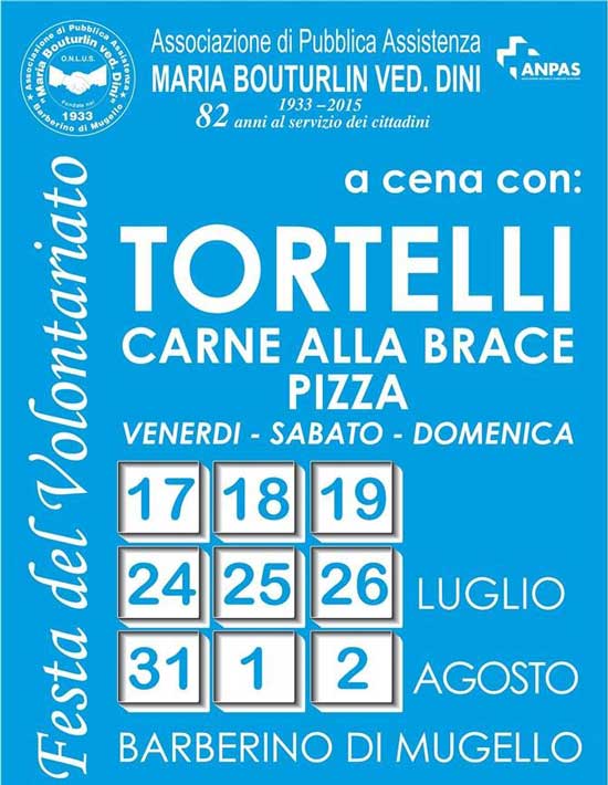 Festa del Volontariato in compagnia di tortelli e pizza