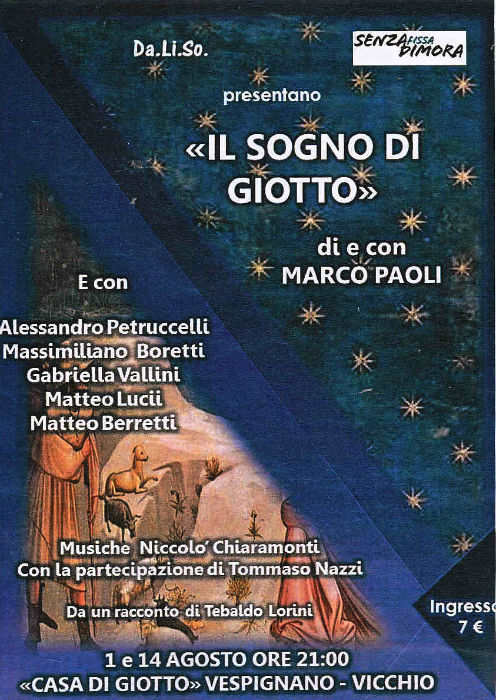 Il sogno di Giotto in una notte di mezza estate. Tutte le date con Marco Paoli