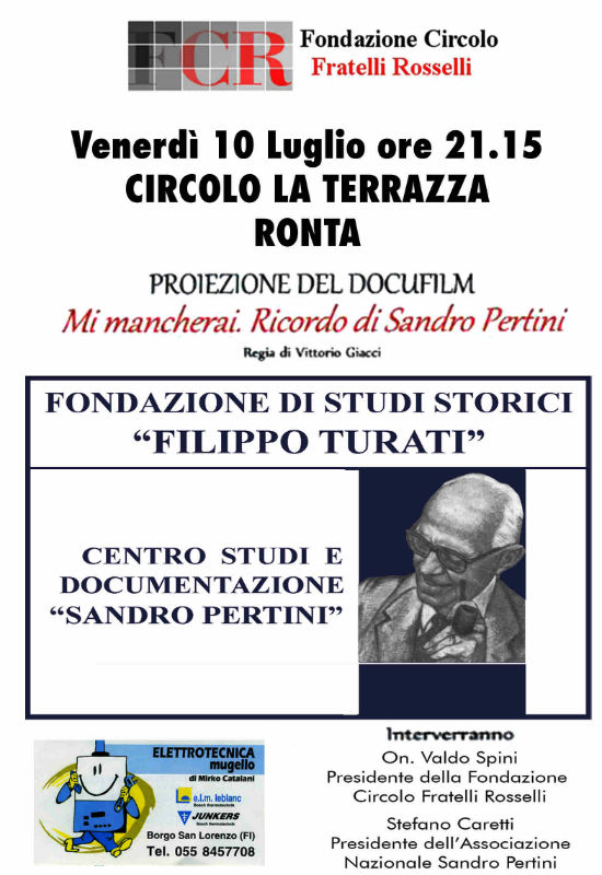 Anche a Ronta il ricordo di Pertini. Venerdì il film