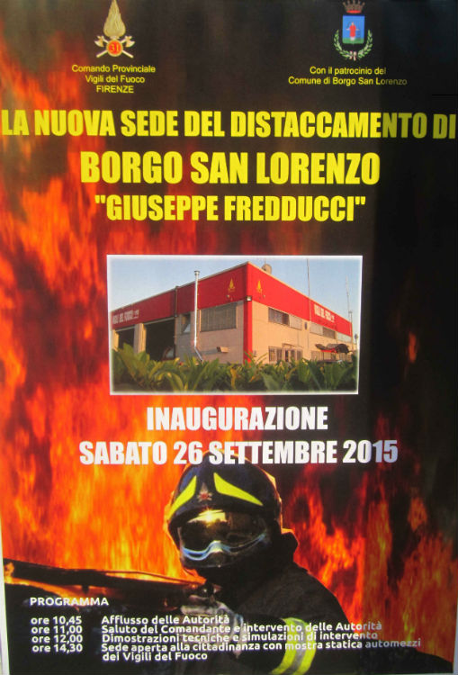 Pompieri. Intitolata a Giuseppe Fredducci la nuova sede