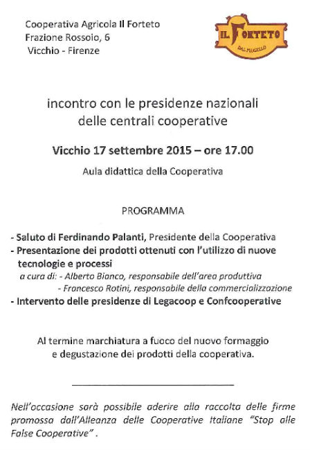Forteto. Domani convegno con i big delle coop nazionali