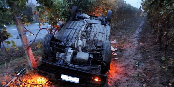 Si ribaltano con l' auto rubata tra Palazzuolo e Casola