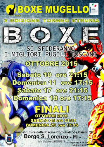 Pugilato. Il Torneo Etruria alla decima edizione