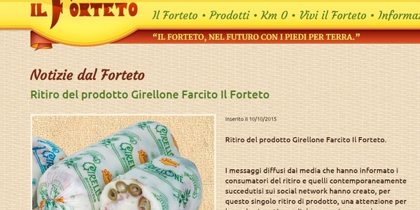 Batterio. Caccia a 28 formaggi. Le note di Forteto e Unicoop