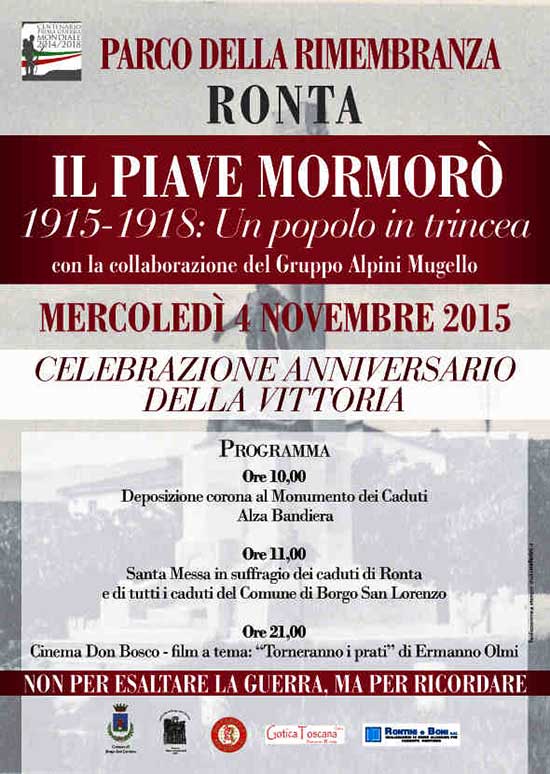 A Ronta commemorazione per la Prima Guerra Mondiale