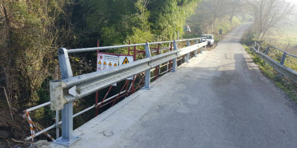 Luco. Terminato l'intervento al ponte. Foto