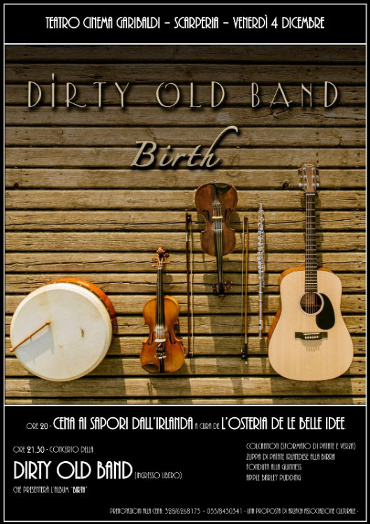 Ecco Birth, l’album di esordio della Dirty Old Band, gruppo folk del Mugello.
