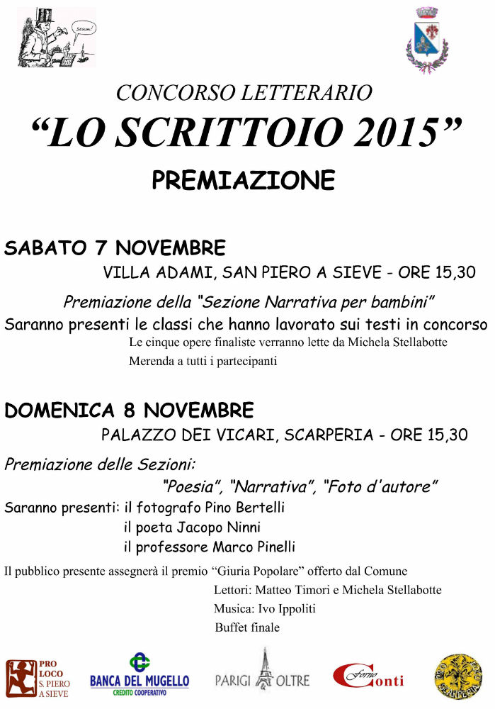 Scrittoio, le premiazioni. Anche i bambini in giuria