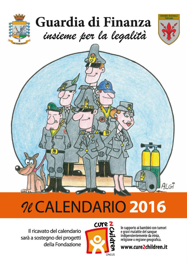 Un calendario per “Cure2Children”. Dalla Guardia di Finanza