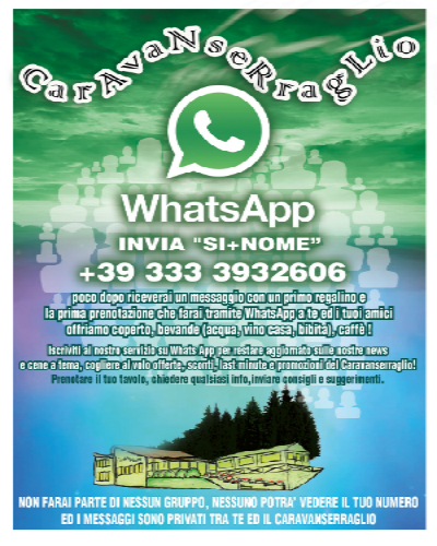 Whatsapp & Mugello: Il Caravanserraglio attiva il servizio