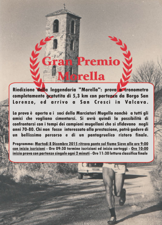 Il Gran Premio Morella a Borgo, e il ricordo di Roberto Mazzoni