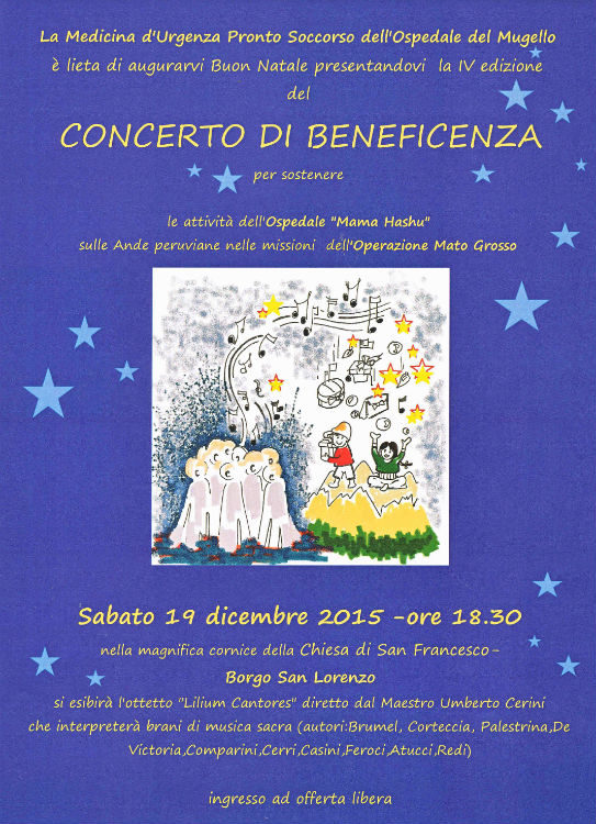 Concerto di beneficenza all’ ospedale