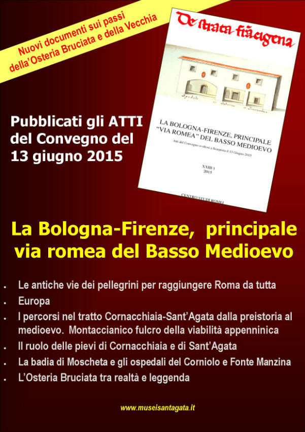 Pubblicazione ATTI del Convegno sulla Viabilità medievale Bologna-Firenze