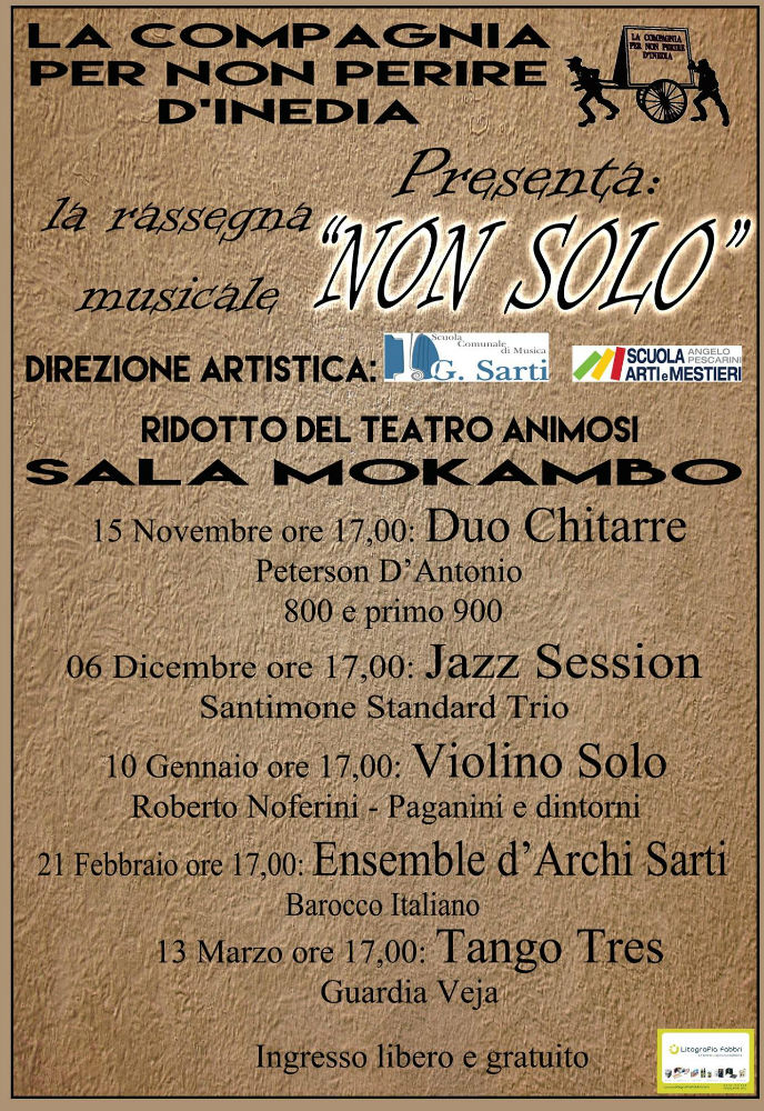 Non solo”. Rassegna musicale a teatro a Marradi