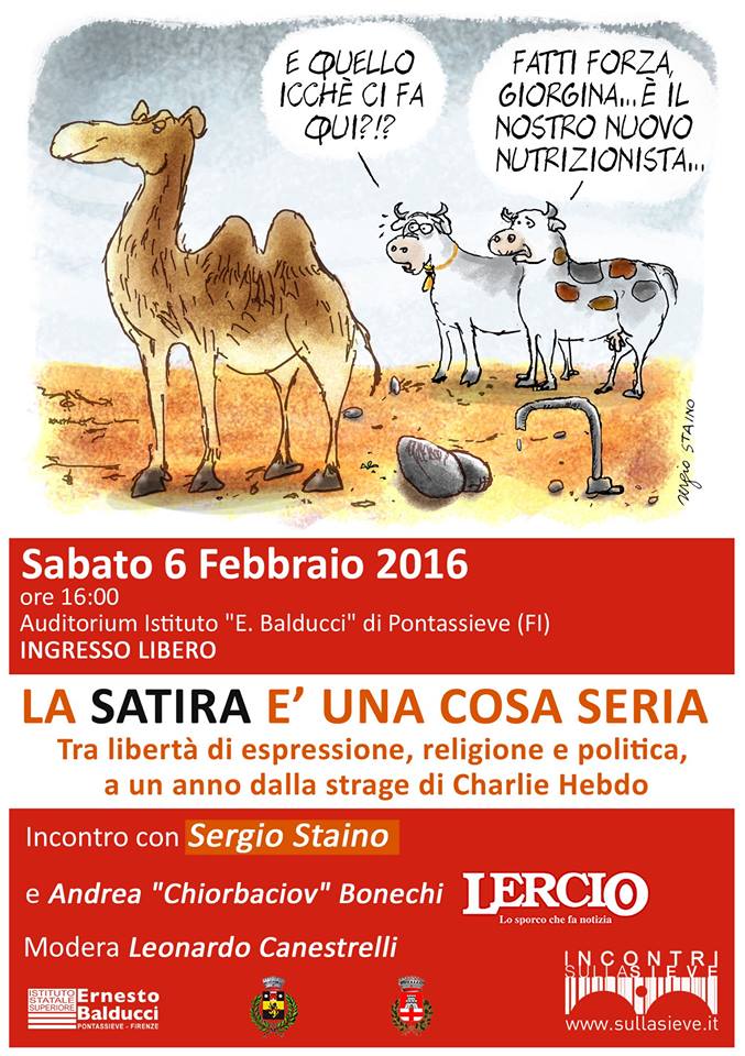 Sergio Staino a Pontassieve. La satira è una cosa seria