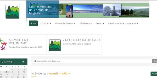 Nuovo sito per l'Unione dei Comuni. A portata di smartphone e tablet