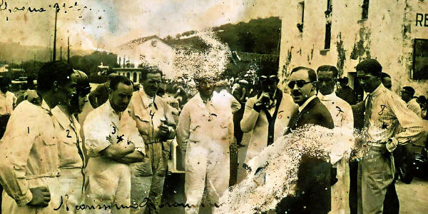 Emilio Materassi prima della vittoria nel Gran Premio di Spagna