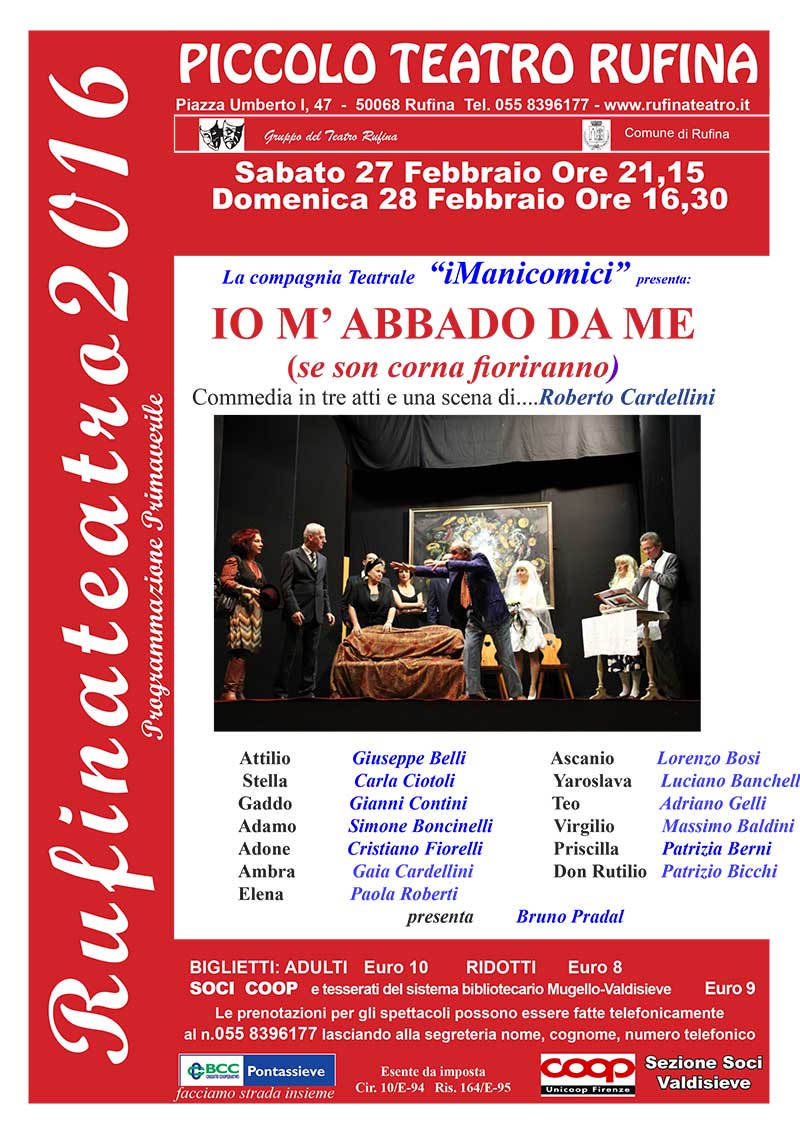 “Io m’abbado da me se son corna fioriranno” al Piccolo Teatro Rufina