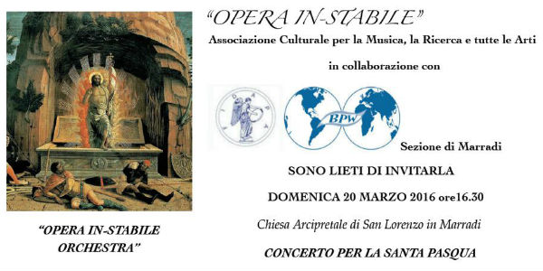 Concerto di Pasqua di Opera-In-Stabile Orchestra a Marradi