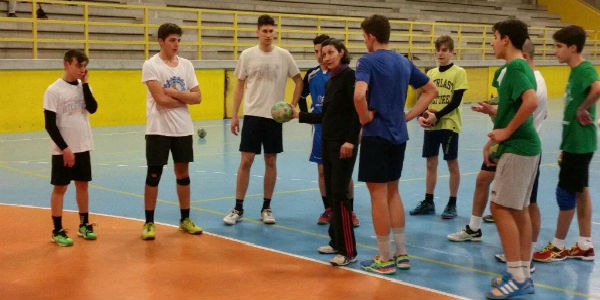 Marina Pellegatta portiere della ex nazionale a Borgo