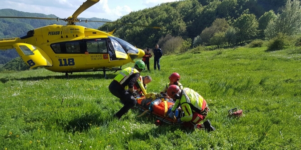 Recuperato il ferito nel bosco. Boscaiolo 40enne, dettagli