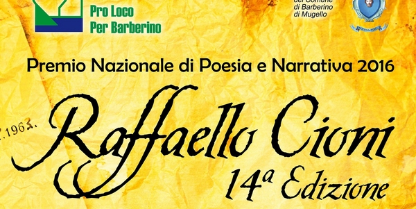 Premio Cioni. Sabato premiazione per poesia e narrativa