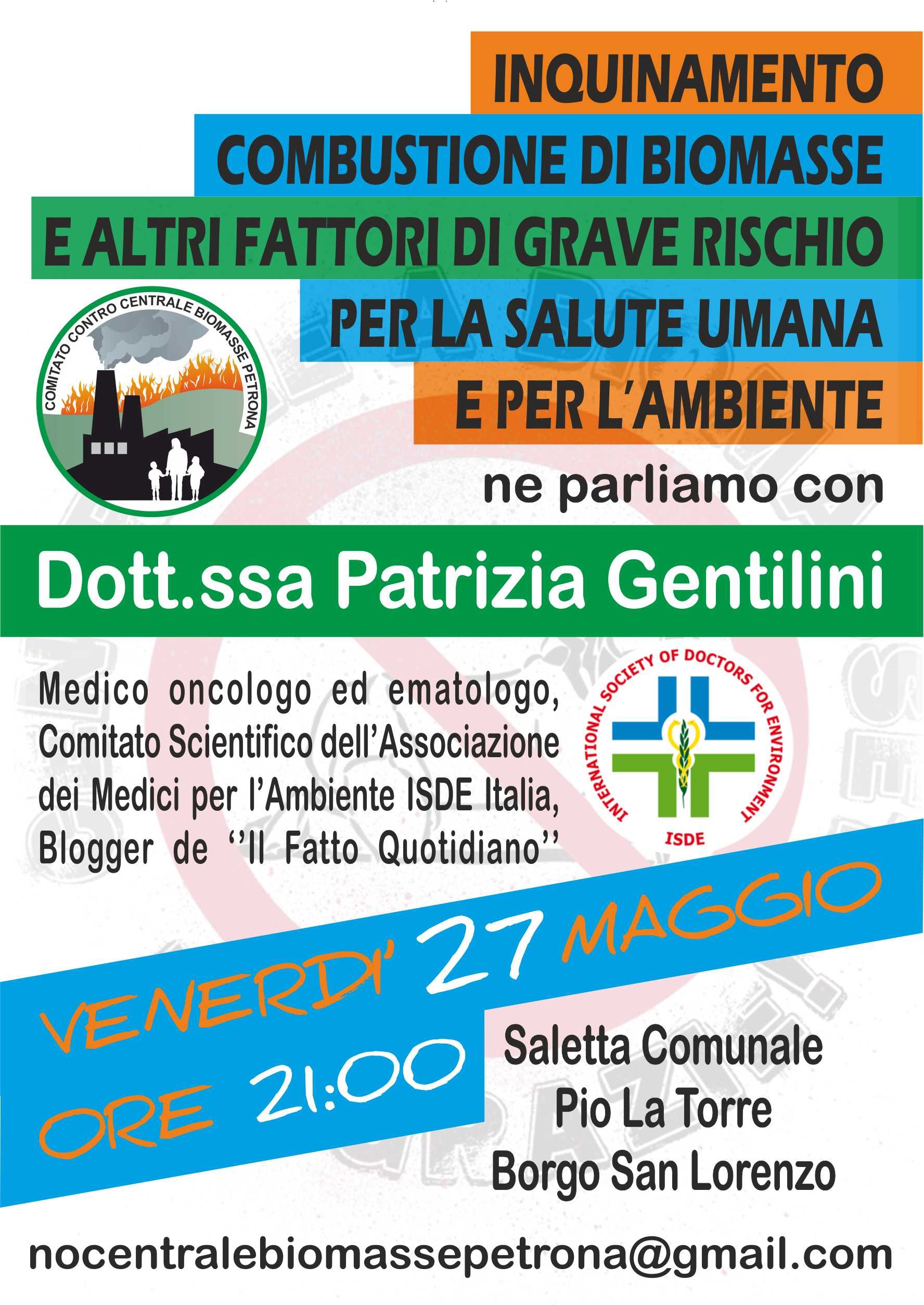 Biomasse. Incontro con l'oncologa sulle conseguenze per la salute