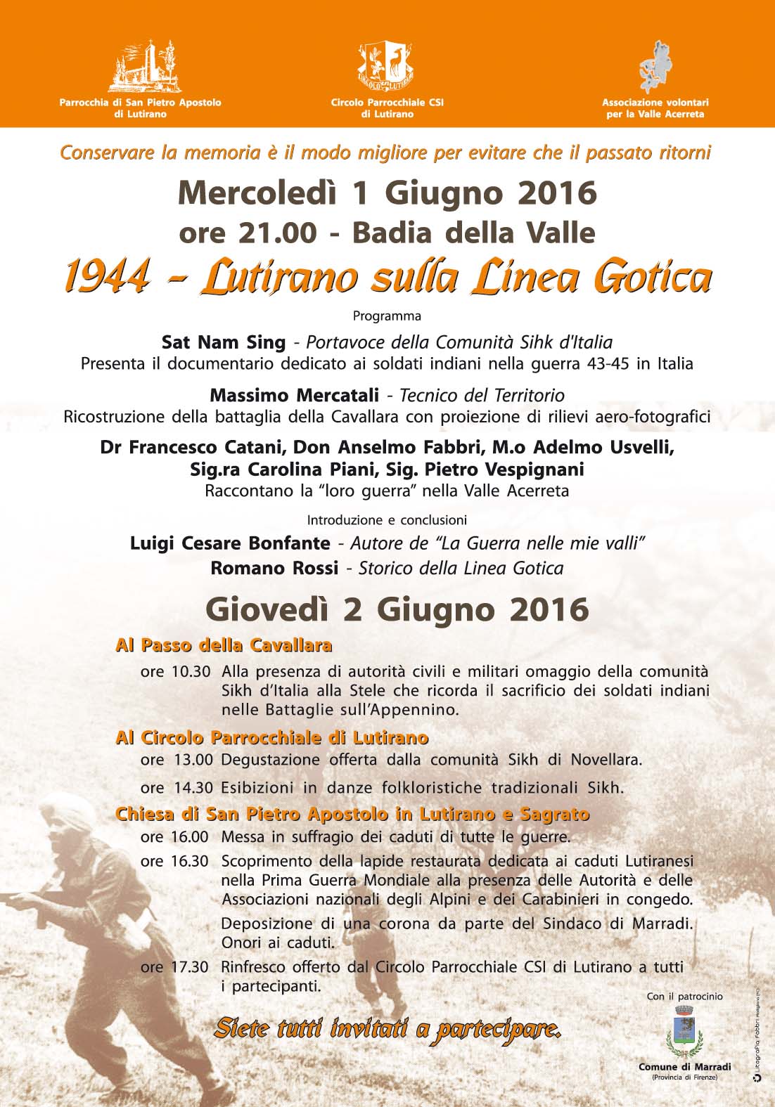 Il programma della Due giorni per la festa della Repubblica a Lutirano