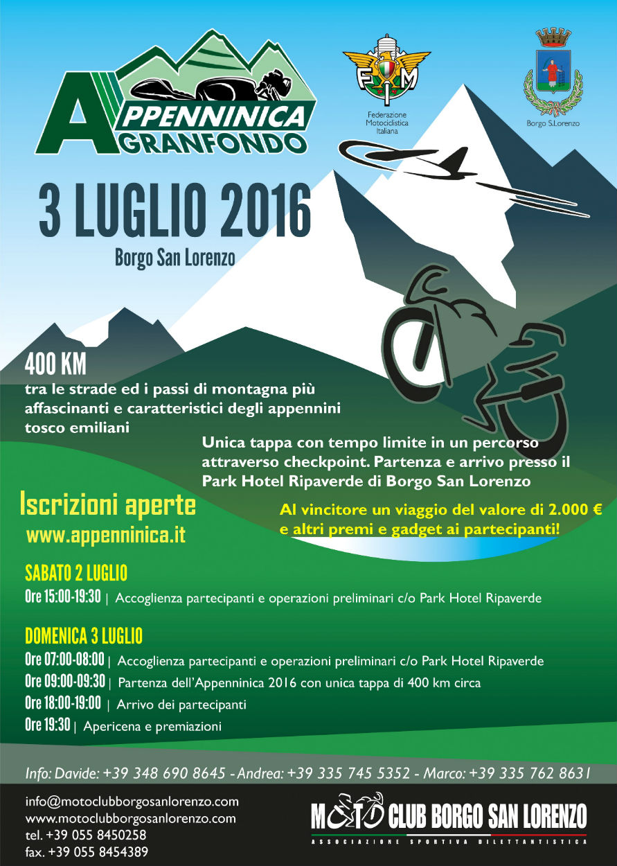 Nuova veste per l’ Appenninica 2016. Tutte le info