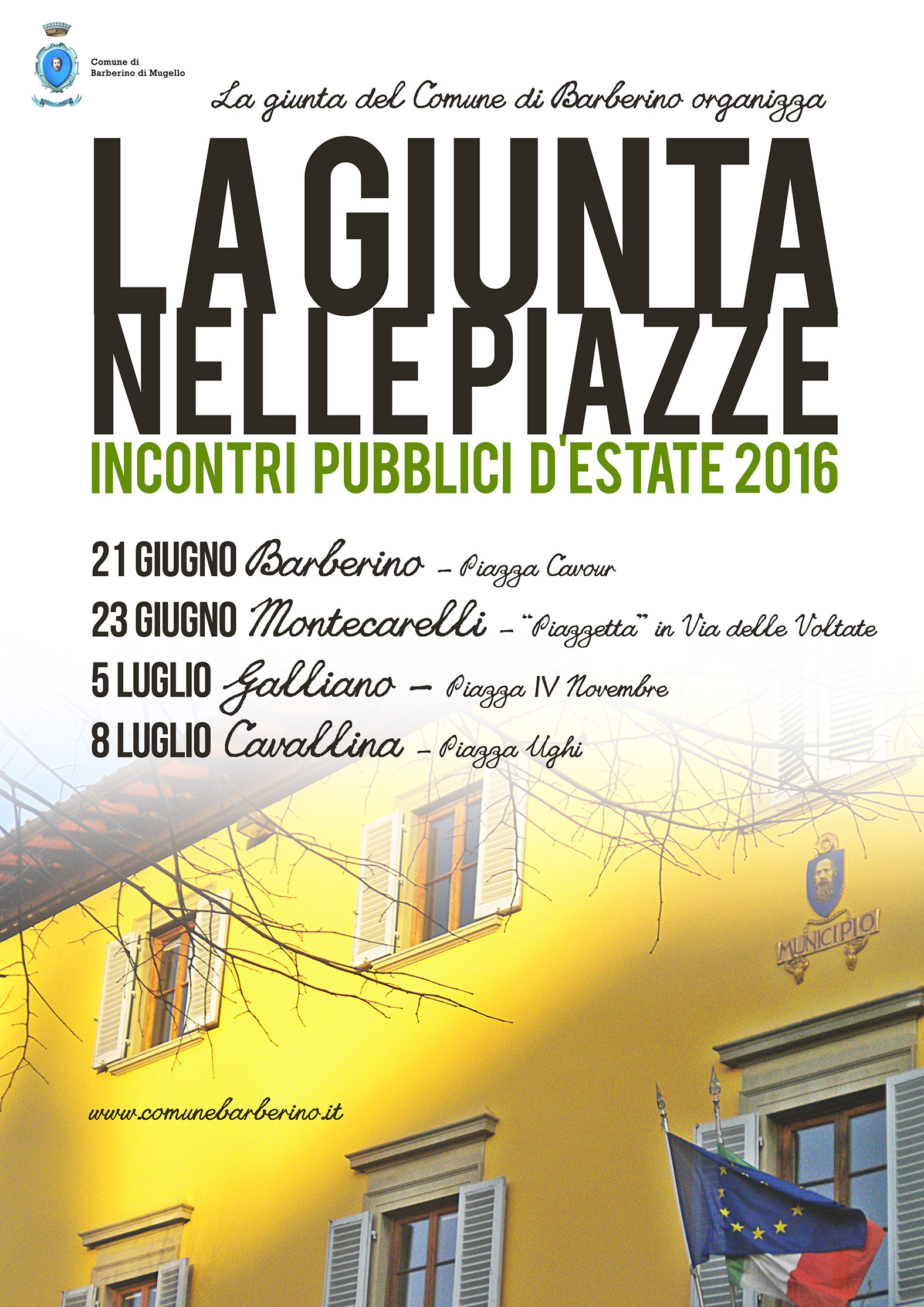 “La giunta nelle piazze”, incontri pubblici d’estate 2016