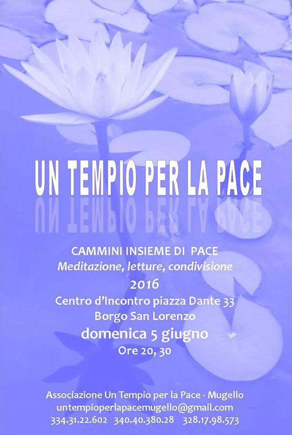 Un tempio per la Pace, domenica nuovo incontro a Borgo. Cos'è