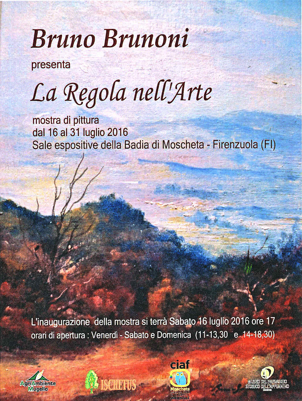 Bruno Brunoni espone a Moscheta. Foto