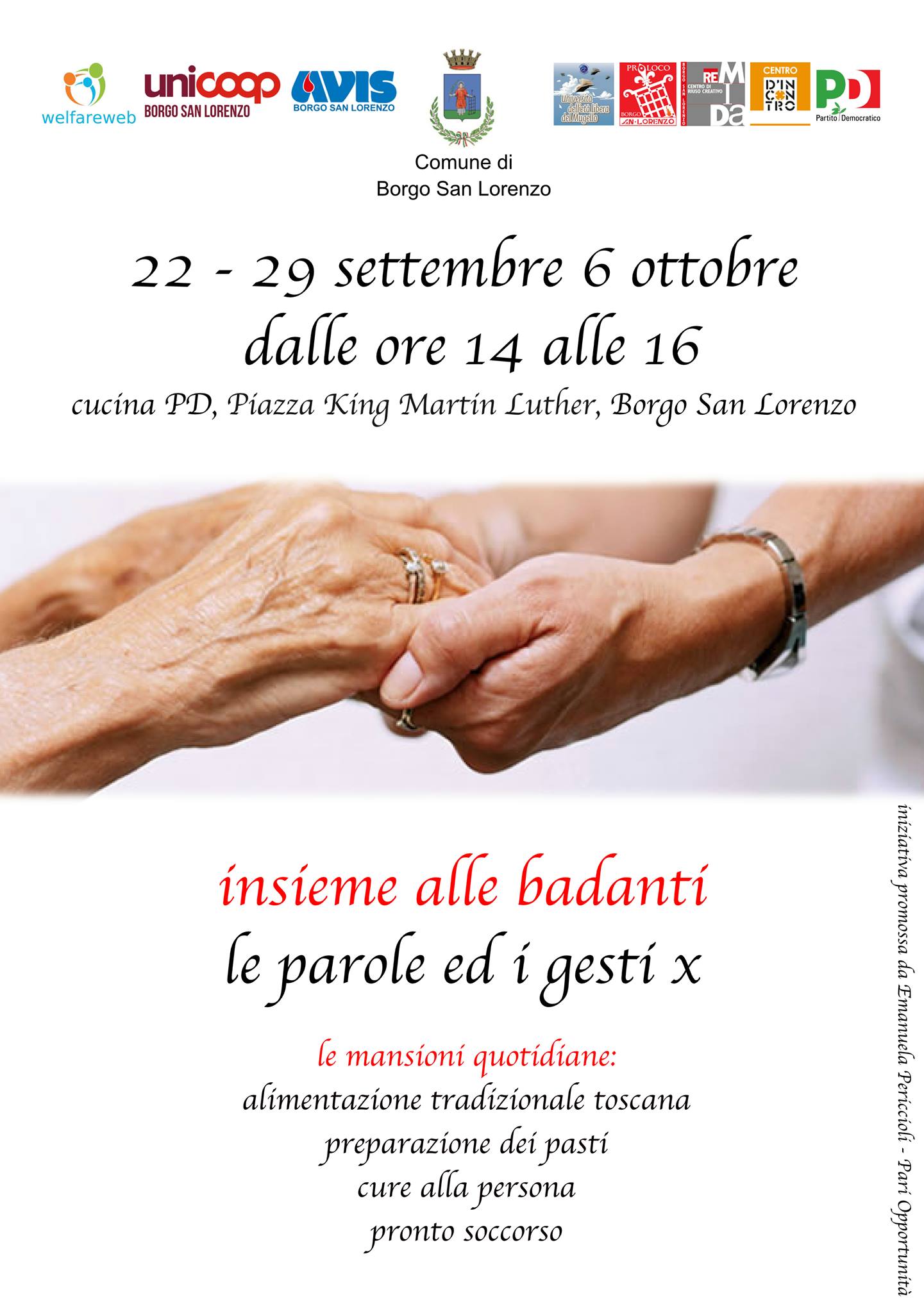 Insieme alle Badanti . Tre incontri a Borgo