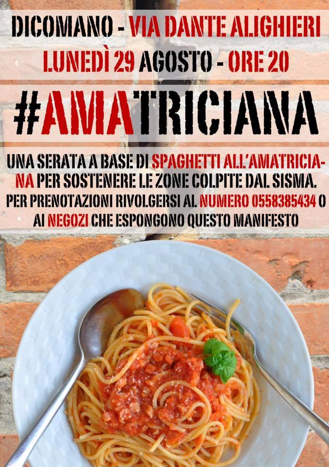 Oltre 600 per l' AMAtriciana. Il grande cuore di Dicomano