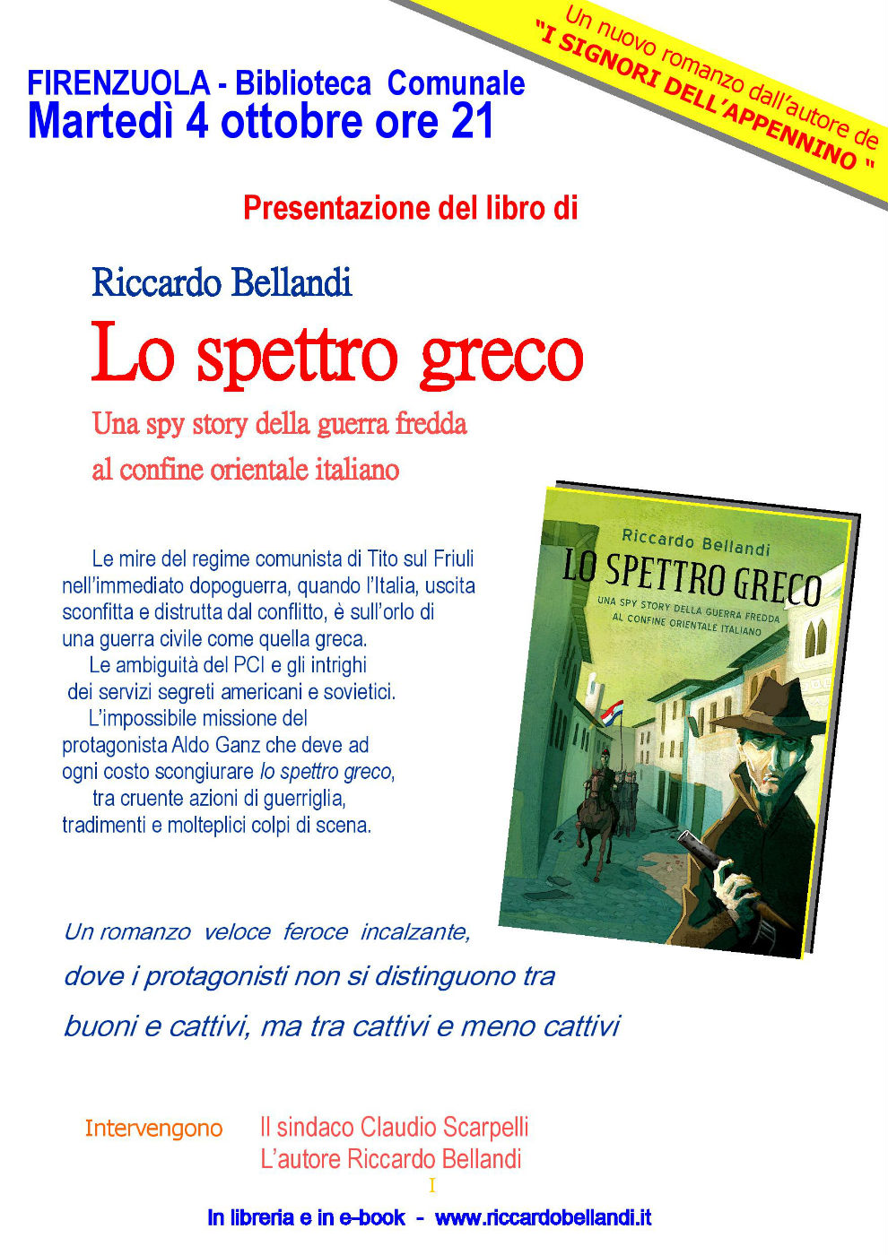 Firenzuola. Lo spettro Greco, una Spy Story della guerra fredda