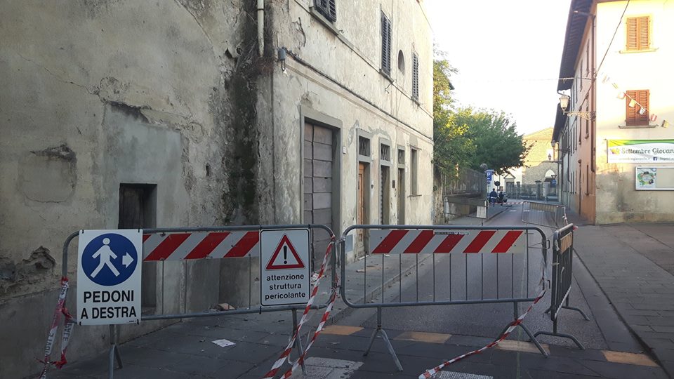Pericolo cornicione. Le Variazioni alla viabilità in Corso Matteotti