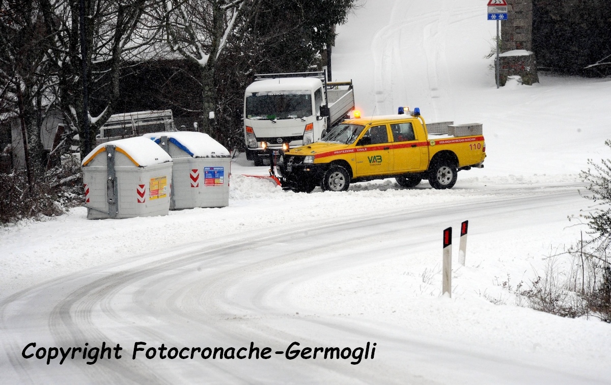Caduta la prima neve. In Garfagnana e sull'Amiata