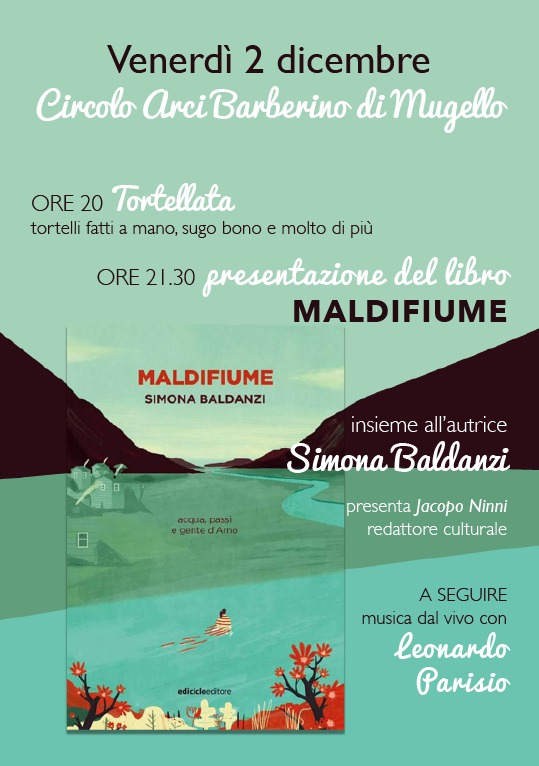 Maldifiume  il nuovo libro di Simona Baldanzi protagonista a Barberino