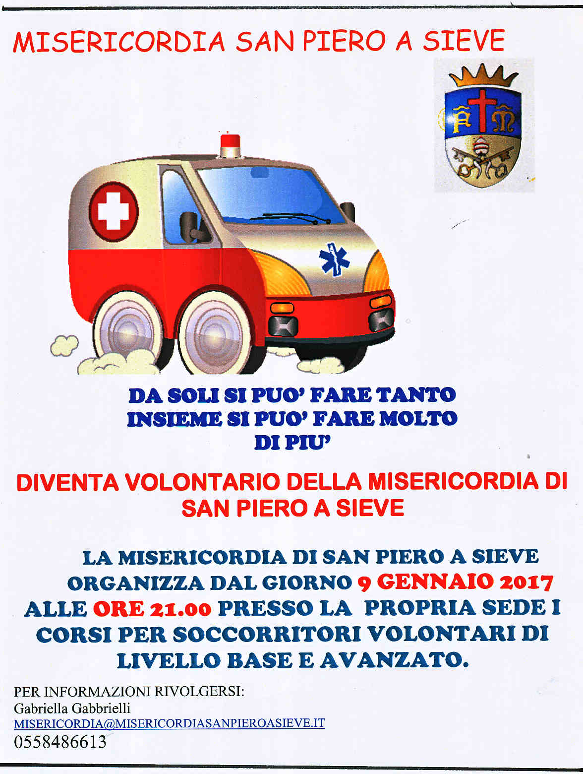 Corsi da soccorritore alla Misericordia di S. Piero a Sieve