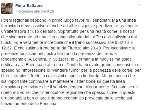 Faentina, pendolari e turismo. Botta e risposta infuocato su Facebook