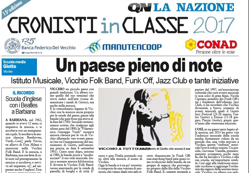Campionato di giornalismo 'Cronisti in Classe'. Come votare i ragazzi di Vicchio