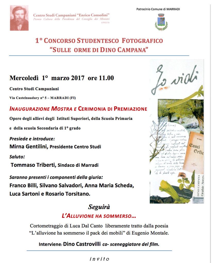 “Sulle orme di Dino Campana”. Ottantacinquesimo anniversario della morte del poeta