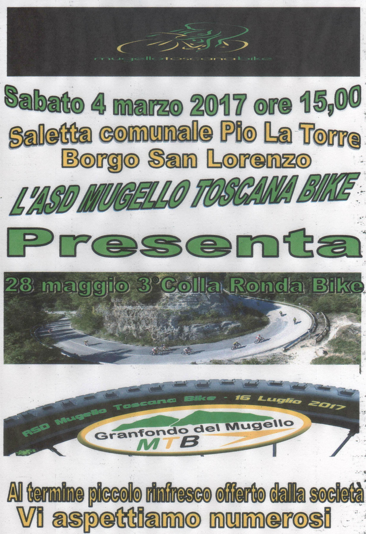 Mugello Toscana Bike presenta le gare ciclistiche per la stagione 2017