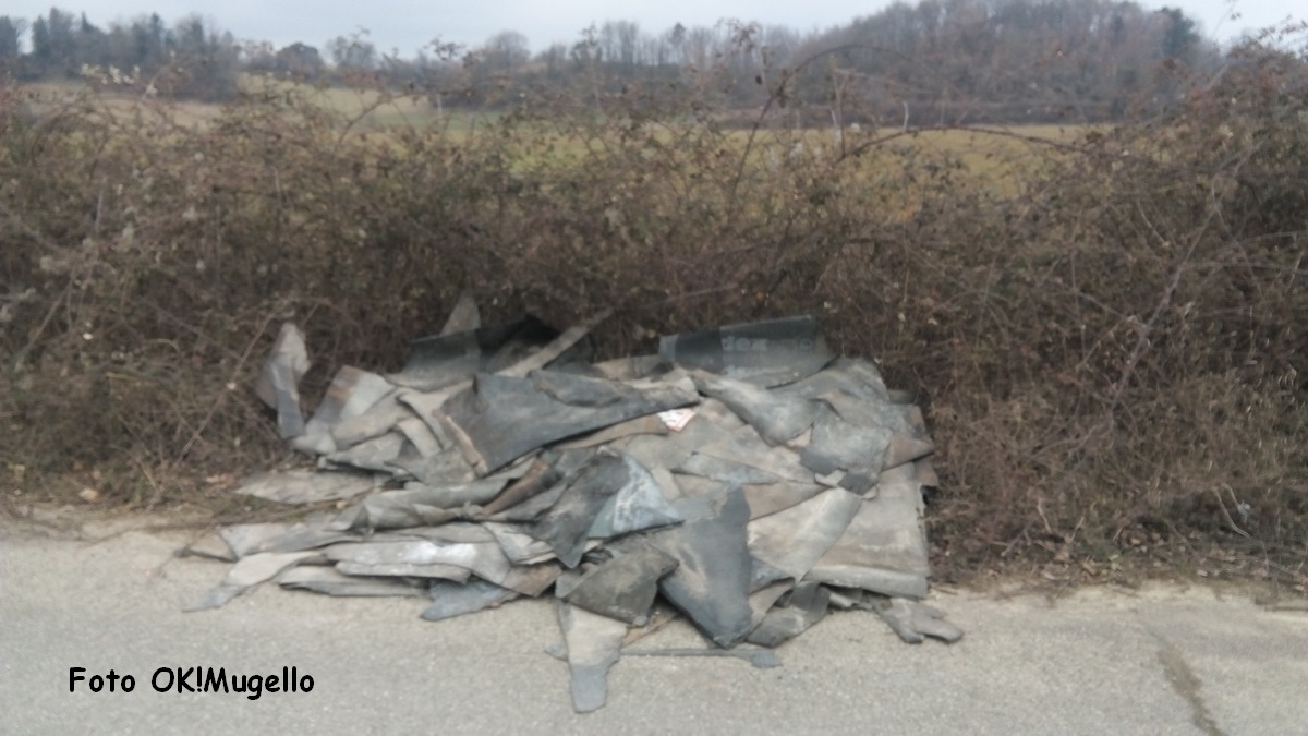 Senni-Figliano. Eternit e rifiuti abbandonati: Nella notte viavai di furgoni edili. Le foto