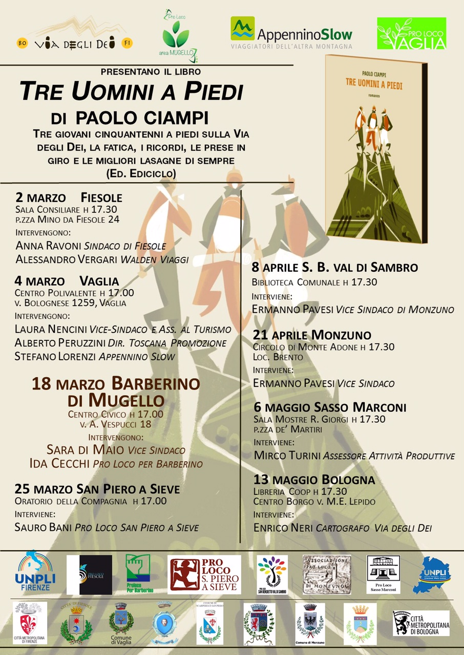 Libri in redazione. “Tre uomini a piedi” di Paolo Ciampi