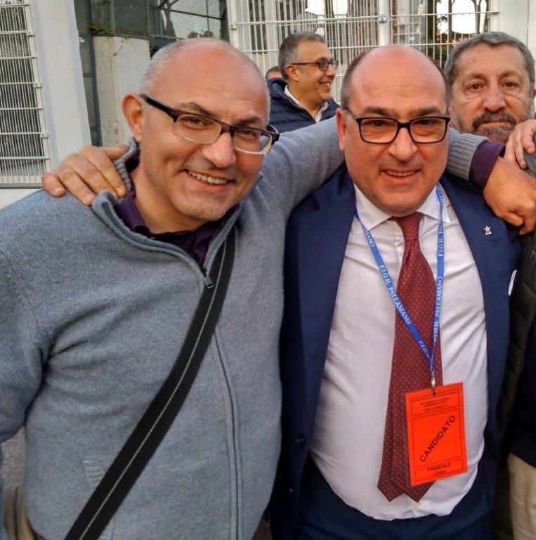 Sorrenti Giovanni con il neo presidente FIGH Pasquale Loria subito dopo la proclamazione - Roma Dom. 12.03.2017