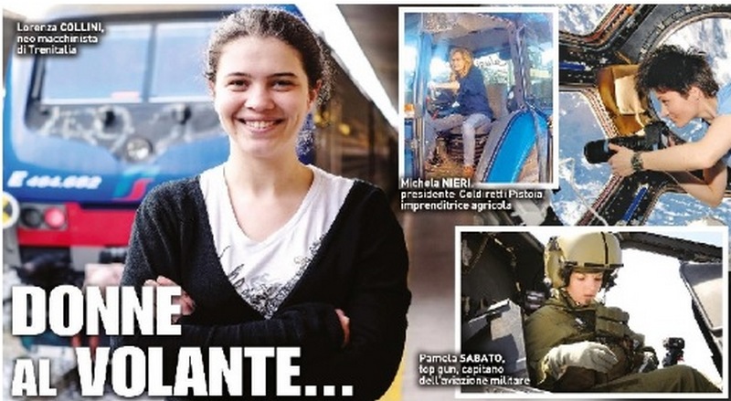 Lorenza, giovane macchinista mugellana. E La Nazione le dedica una pagina